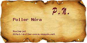 Poller Nóra névjegykártya
